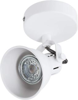 Eglo 98393 Spotleuchte LED SERAS 1 Stahl weiß GU10 1X3W Ø10cm