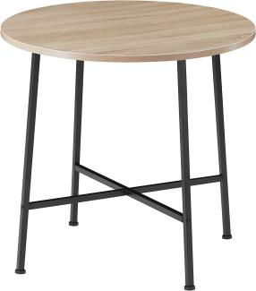 Esstisch Ennis 80x76 cm - Industrial Holz hell, Eiche Sonoma