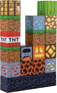 Minecraft Baustein-Lampe - Offiziell lizenziertes Merchandise, Baustein-Nachtlicht, Geschenk für Jungs, Gaming-Zimmerzubehör & Dekoration