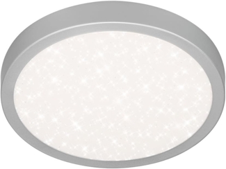 Di-Ka LED Deckenleuchte Runa mit Sternencover Metallrahmen silberfarbig