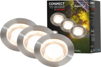 Briloner LED Boden-Einbaustrahler Connect to Shine3er Ergänzungsset 3x 1W warmweiß