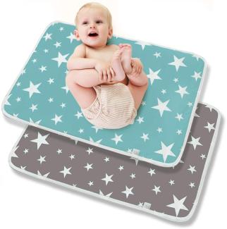 2 Stück Baby Wasserdicht Wickelunterlage für Babys und Kleinkinder Wickelauflage Waschbar Tragbare Faltbar Haustiere Female Elderly Nursing Mat 50x70 cm