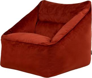 Icon Riesen Sitzsack Sessel „Natalia“, Terrakotta, Plüsch XXL Sitzsack Erwachsene mit Füllung für das Wohnzimmer, Riesensitzsack Sofa XXL