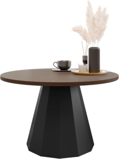Couchtisch Elskin (Farbe: Schwarz / Nuss Franklin Tobacco)