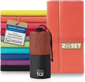 Blumtal Sporthandtuch Mikrofaser Handtuch - kompakte Mikrofaser Handtücher, Mikrofaser (inkl. Transporttasche, einzeln oder als Set verfügbar, 2-St), ultra leicht & schnelltrocknend, Reisehandtuch, Strandhandtuch