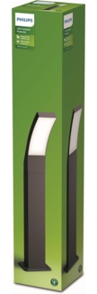Philips Outdoor Splay LED Wegeleuchte, 12W, Anthrazit, kaltweißes Licht 4. 000K, IP44 Schutzklasse, integriertes Leuchtmittel