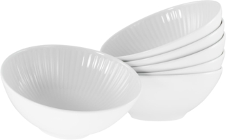 CreaTable Müslischale Valencia, Mehrzweckschale 6-tlg, Porzellan, (Set, 6-tlg), Elegant, Boho Chic