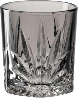 Leonardo Trinkglas Capri, Wasserglas, Saftglas, Kalk-Natron Glas, Grau, 220 ml, 022358