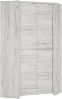 Eckkleiderschrank Eckschrank Angel Jugendzimmer 96x96cm weißeiche 2-türig