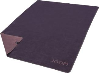 JOOP Wohndecke Uni Doubleface Größe 150x200 cm violett-mauve Plaid