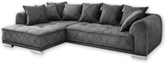 Bega Ecksofa SENTINA L-Sofa Stoff Samtoptik anthrazit inkl. Kissen