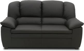 DOMO. Collection Ambato Sofa, 2 Sitzer, 2er Couch, Garnitur, 159 x 92 x 88 cm, Polstergarnitur in schwarz