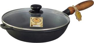 Maysternya Gusseisen Bratpfanne mit Deckel 26 cm