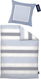Hechter Paris Bettwäsche Renforce 0041305 QUERSTREIFEN, blau, 1x 135x200 cm + 1x 80x80 cm