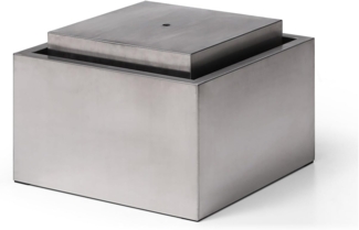 Vente-unique - Außenbrunnen aus Edelstahl - H 34 cm - Silberfarben - TILAPIA