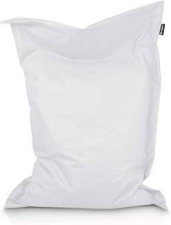 BuBiBag XXL Sitzsack, Outdoor Sitzsäcke für Kinder und Erwachsene, Bodenkissen Beanbag Fatboy wetterfest (Weiß 180x145 cm)