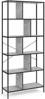 VICCO Loft Bücherregal FYRK Wandregal Standregal Aufbewahrung 180x80x30 Beton