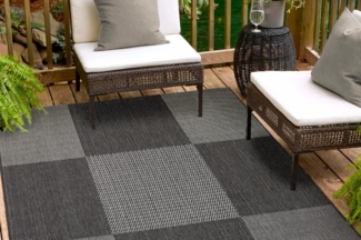 Andiamo Outdoorteppich Arizona anthrazit, 133 x 190 cm