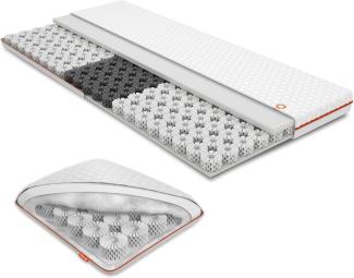 OCTASLEEP Smart Plus Topper 180x200 – kühlende Matratzenauflage mit Federn aus Memory Foam – 3 Zonen für ideale Unterstützung – atmungsaktiver Topper