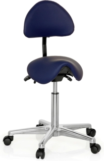 hjh OFFICE Arbeitsstuhl Arbeitshocker TOP WORK 20 Kunstleder Blau