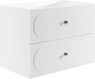 Vente-unique - Badezimmermöbel hängend - Weiß - 80 cm - SATOBAL