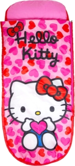 Character World Hello Kitty ReadyBed Kinder Aufblasbares Luftbett und Schlafsack mit Pumpe | Mädchen Reisematratze für Übernachtungen und Camping oder Zuhause