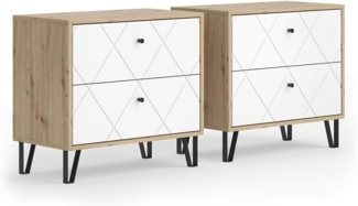 Nachttisch Nizza Artisan-Eiche 2er Set Vicco