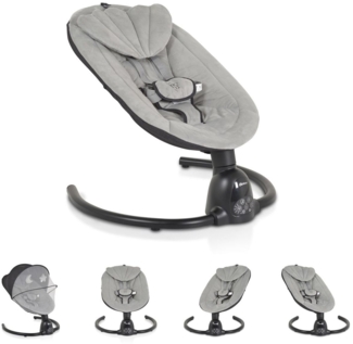 Moni Babywippe Clarissa elektrisch Moskitonetz Fernbedienung Musikfunktion Timer grau