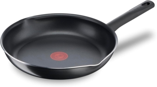 Tefal Day By Day ON B56406AZ Bratpfanne, 28 cm, Tiefe Form, Gas-, Elektro- Und Keramikherde, Mühelose Reinigung, Hohe Leistung, Antihaftbeschichtung, Ausgießer, Thermo-Signal, Schwarz
