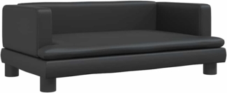vidaXL Hundebett Schwarz 80x45x30 cm Kunstleder 171901