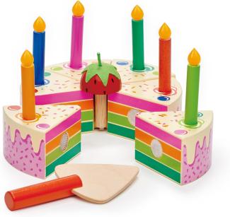 TENDERLEAFTOYS 08282 Geburtstagskuchen Regenbogen