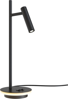 Maytoni Tischleuchte Estudo schwarz mit beleuchtetem Fuß