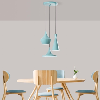 Kronleuchter, 'Tom', 135 x 45 x 45, Türkis