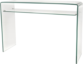 riess-ambiente Konsolentisch FANTOME 100cm transparent (Einzelartikel, 1-St), Wohnzimmer · Glas · eckig · mit Ablage · Modern Design