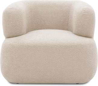 DOMO. collection Sessel Molina, Polstersessel mit Federkern, Armsessel in organischer Form, rund, Cocktailsessel, Loungesessel 90 x 86 x 71 cm (BxTxH), beige