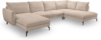Ecksofa (B/H/T: 202x87x361 cm) in Beige