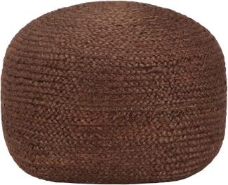Handgefertigter Sitzpuff Braun 40x45 cm Jute [248084]