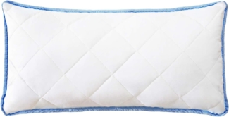 Mister Sandman Kissen 80x80 aus Mikrofaser - Stützendes Kopfkissen mit flauschiger Hohlfaserfüllung - Schlafkissen für jede Schlafposition - Waschbar - Öko-Tex zertifiziert - Kissen 80x80 blau-weiß