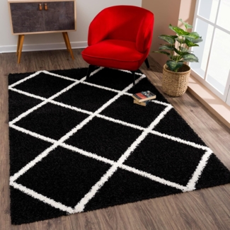 Sanat Hochflor-Teppich Madrid, rechteckig, Höhe: 30 mm, Wohnzimmer, Langflor, Shaggy Teppich
