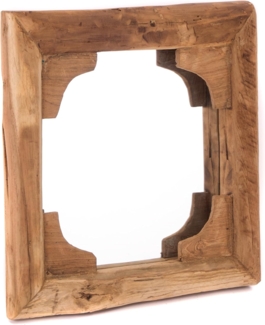 Wandspiegel India Teakholz, 50x50 cm naturfarben