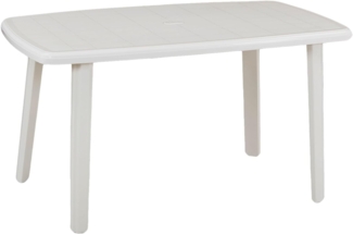 greemotion Esstisch Gartentisch Campingtisch Cayman 137x72 x H85 cm weiß