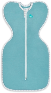 Love To Dream Swaddle Up Ecovero, Kuscheliger Schlafsack, Neugeboren (2,2-3,5kg), aus nachhaltigem Ecovero-Gewebe, Perfektes Must-Have für Babys, Arme-hoch-Position für längeren Schlaf, Marine