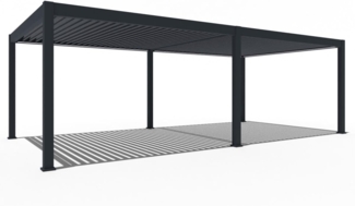 Weide E-Deluxe Plus | elektrische Pergola mit LED | Voll Aluminium | 4 x 8 M | motorisiertes Lamellendach anthrazit