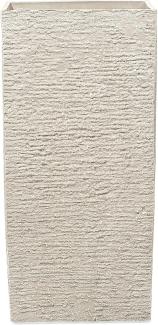 Blumenkübel hellbeige quadratisch 40 x 40 x 81 cm GAZA
