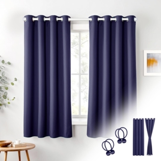 Cozyor Verdunkelungsvorhang Set mit 2x Vorhang + 2x Magnethalter + wahlweise mit Stange, Ösen (2 St), verdunkelnd, Mikrofaser Polyester, Gardinen Thermo Vorhang 160x135 Wohnzimmer, Schlafzimmer, Kinderzimmer
