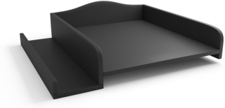 regalik Wickelaufsatz für Waschmaschine – Wickelauflage 60x70 cm – Laminierte Holzplatte – Anthrazit – 82 x 72 x 10 cm – Sicherer & Platzsparender Wickeltischaufsatz