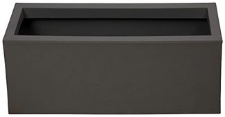 ONDIS24 Pflanzkübel Balkonkasten mit Wasserspeicher, 25L Pflanzvolumen, Pflanzkübel, Vulkan/Basalt, rechteckig, Blumentopf, Balkon Terrasse