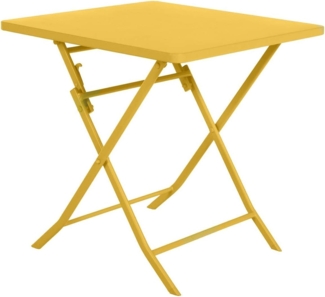 Hespéride - Quadratischer klappbarer Gartentisch Greensboro Senfgelb - 2 Plätze - Senfgelb