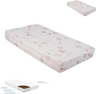 Kikkaboo Babybett-Matratze CocoCraft, 120 x 60 x 15 cm 3D-Schaum, 2 Schichten pink