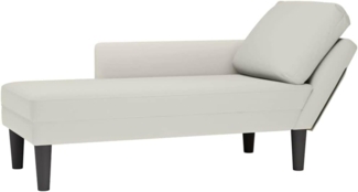 vidaXL Chaiselongue mit Kissen und Rechter Armlehne Creme Samt 4009814